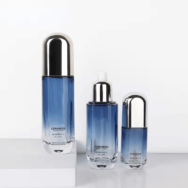 ขวดแก้วเครื่องสำอาง สไตล์ Luxury ก้นหนา ขวดเซรั่ม 40ml/100ml/120ml และกระปุกครีม 30g/50g