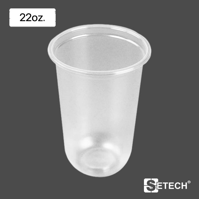แก้วพลาสติกใส ทรงแคปซูล 22oz. PP SETECH รุ่น CC-02