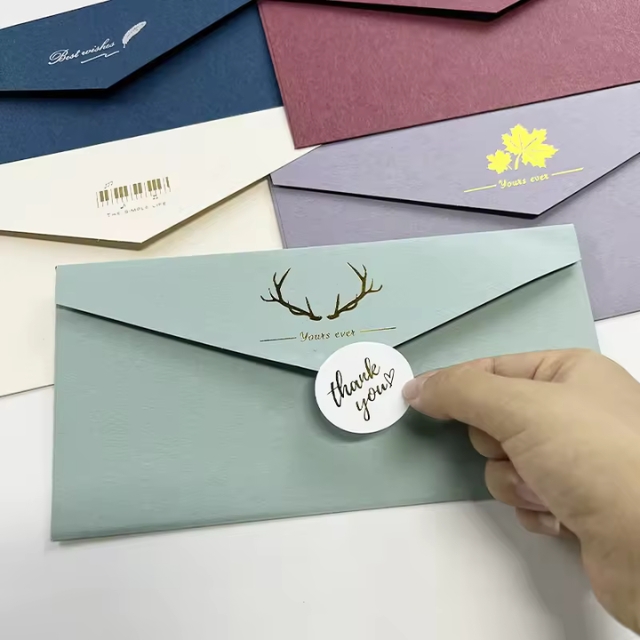 ซองจดหมายฝายุโรป ซองฝายุโรป ซองสำหรับใส่การ์ด บัตรเชิญ หนา 100 แกรม 