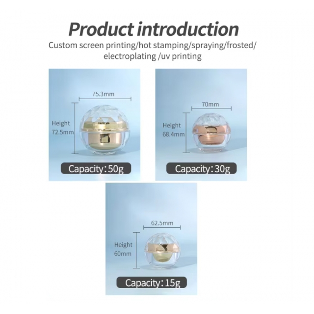 กระปุกเครื่องสำอางสไตล์luxury ตลับครีม กระปุกมากส์บำรุงผิว 15g/30g/50g