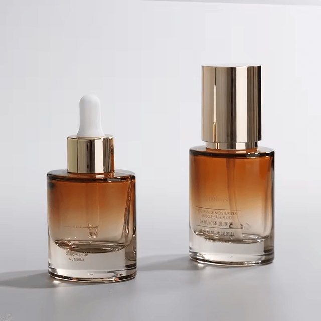 ขวดแก้วเครื่องสำอาง ขวดเซรั่มแบบหยด ขวดกลม 30ml