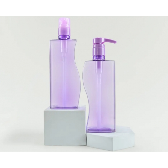 ขวดแชมพูพลาสติก ขวดปั๊มแชมพูของเหลว แบบคู่ 500ml