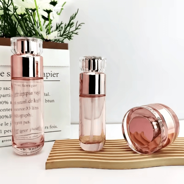 ขวดแก้วเครื่องสำอาง สไตล์ Luxury ก้นหนา ขวดเซรั่ม 40ml/100ml/120ml และกระปุกครีม 30g/50g