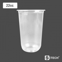 แก้วพลาสติกใส ทรงแคปซูล 22oz. PP SETECH รุ่น CC-02 
