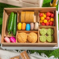 กล่องอาหารกระดาษคราฟท์แบบมีช่องใส่อาหาร S/M/L 