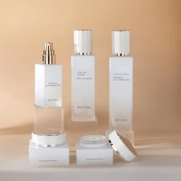 ขวดแก้วเครื่องสำอาง สไตล์ Luxury ก้นหนา ขวดเซรั่ม 40ml/100ml/120ml และกระปุกครีม 30g/50g 