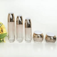 ขวดแก้วเครื่องสำอาง สไตล์ Luxury ก้นหนา ขวดเซรั่ม 80ml/100ml/120ml และกระปุกครีม 30g/50g 