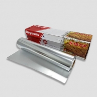 ม้วนฟอยล์อลูมิเนียม ห่ออาหาร รองอบ ทนความร้อน ขนาด 45 ซม x 50 เมตร x 14 ไมครอน 
