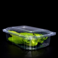 กล่องพลาสติก ใส่อาหาร ผลไม้ และขนม มีฝาปิดในตัว ขนาด 15/35/60 ออซ 