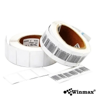 สติ๊กเกอร์บาร์โค้ดกันขโมย ใช้กับเครื่องพิมพ์บาร์โค้ดได้ Soft Tag RF 8.2MHz 1 ม้วน (1000ดวง) 